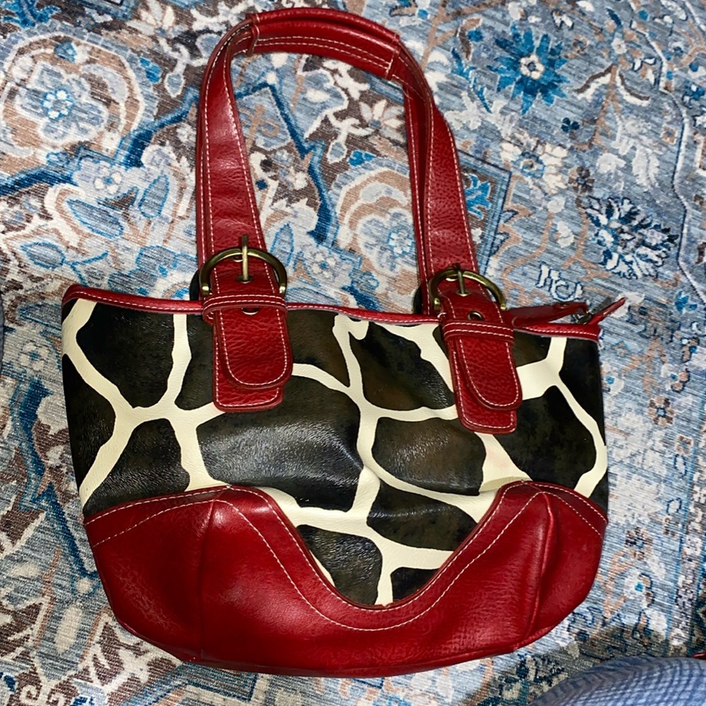 animal print shoulder bag